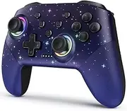 VOYEE PC Game Controller, Wireless Pro Controllers Compatible with Lite/OLED, Multi-Platform Windows PC with Cool RGB Light/Programmabele/Motion/Vibration/Turbo/Wakeup