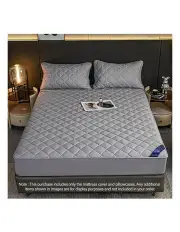 [SOGA] Bed Sheet Protector with Pillow Covers 153cm in Grey
