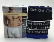 Calvin Klein Men's Cotton Stretch 3-Pack Boxer Brief Black/Blue Size S