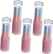 5Pcs Gradient Lipstick Tubes Reusable Empty Containers for DIY Makeup Durable and Leakproof Design Portable Cosmetic Holders for Travel