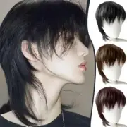 Wolftail Hair Wig Retro Wig Male Center Bangs Full Wi AU