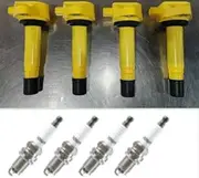 Ignition Coil Packs UF582 with Iridium Spark Plugs, Compatible with 2006 2007 2008 2009 2010 2011 Honda Civic 1.8L L4, Replacement for C1580, IC662, 5C1637, GN10324