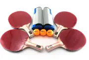 Table Tennis Accessory Package, Ping Pong Set 1Xretractable Net Rack + 4X3-Star