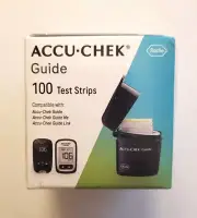 Factory Sealed AccuChek Guide Glucose Diabetic Test Strips 100 Ct Exp 06/12/2026