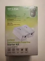 NEW! Sealed TP-LINK AV500 Pass Through Powerline Starter Kit Model # TL-PA4010P