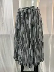 NWT Banana Republic Black & White Midi Skirt Size Medium Pull On