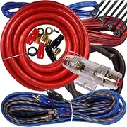 Gravity Complete 2500W 4 Gauge Amplifier Installation Wiring Kit Amp Pk2 4 Ga Red - for Installer and DIY Hobbyist - Perfect for Car/Truck/Motorcycle/Rv/ATV
