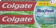 Colgate Max Fresh Whitening Toothpaste with Mini Breath Strips, Clean Mint – ...