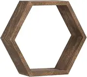 Shelving Wall Hanging Wooden Hexagonal Lattice Succulent Plant Living Room Wall Decoration Wall Hanging(Medium)