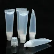 2-100PCS 8ml Lip Gloss Balm Refillable Empty Tube Soft Clear Cosmetic Container
