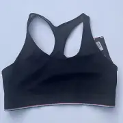 Fourlaps Black Sports Bra Large NWT. Racer Back. Peloton Brand. Four Laps.
