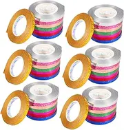 BESTYASH 48 Rolls Metallic Curling Ribbon Each Colors Per Color for Holiday Decorating Present Wrapping Crafts and Party Bows