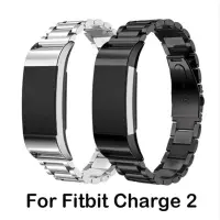 在飛比找Yahoo奇摩拍賣-7-11運費0元優惠優惠-Fitbit charge 2/3蝴蝶扣三珠鋼帶腕帶心率手環