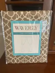 One Waverly Lovely Lattice Natural Panel & Tieback Fits Up To 2 1/2" Rod 52x95