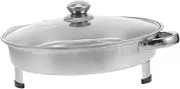 KICHOUSE Stainless Steel Grilled Fish Plate Buffet Serving Tray BBQ Storage Holder