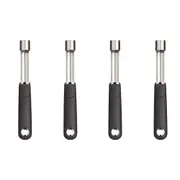 4x Mastercraft 19cm Soft Grip Nylon/Stainless Steel Apple/Pear Corer/Pitter