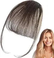 Clip on Bangs Human Hair,French Bangs Clip on Hair Bangs Extensions - Neat Bangs Hair Extension, French Bangs Clip On, Fake Bangs Fringe, Stylish Fringe Hairpieces for Dinner Date