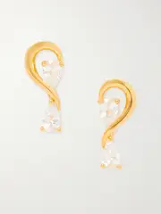 [ANISSA KERMICHE] ANISSA KERMICHE - Calin D'or Gold Vermeil Cubic Zirconia Earrings - One size One size Gold