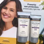 2 Pk Nuetrogena Sunscreen Ultra Sheer SPF 55 Dry-touch 5 & 3 oz. TSA Size 10/22