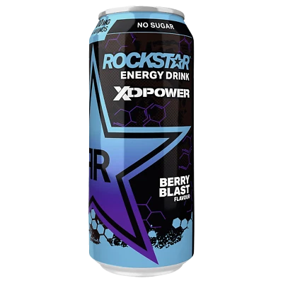 ROCKSTAR XD POWER BERRY BLAST - ENERGY DRINK - 500ML CAN - CAFFEINE COLLECTORS