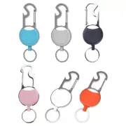 Extendable Keyring Lanyard with Belt Clip IDs Badge Reel Retractable Nylon Cable