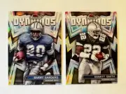 2024 Finest Dynamos Barry Sanders Refractor + Emmitt Smith Base