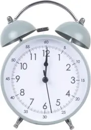 Kids Twin Bell Metal Alarm Clock Silent Quartz Desk Clock Battery Operated