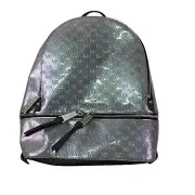 Michael Kors Women's Rhea Zip Medium Backpack Heather Grey Metallic $328