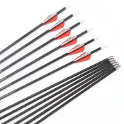 12-24 Pcs Carbon Fiber Arrow ID 4.2 Spine Arrows Recurve/Compound Bow Hunting US