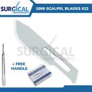1000 Scalpel Blades #22 Surgical Dental ENT with Free #4 BP Handle High-Quality