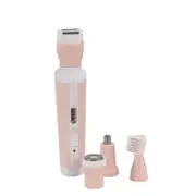 Facial Hair Removal for Women 4 in 1 Epilator Shaver & Nose Hair Trimmer Cordless Rechargeable Wet & Dry for Underarms Legs