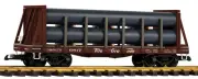Piko 38795 G D&RGW Bulkhead Flatcar w/Pipe Load