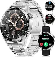 Smartwatch for Men (Answer/Make Calls), 1.32in HD Display, 2 Straps, Outdoor Fitness Tracker Pedometer Calories, 7+ Sport Modes/5ATM Waterproof, Smartwatch High Capacity Battery for Android iOS