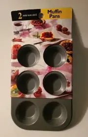 Bradshaw Steel Non-Stick 6-Cup Mini Muffin Pan Set of 2