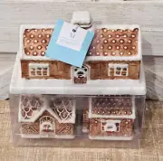 MARTHA STEWART Gingerbread House Holiday Ceramic Butter Dish And Salt And Pepper