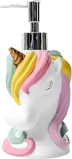 Mondeluna White Unicorn Liquid Soap PumpLotion Dispenser Hand Soap Pump Lotion, Hand Soap, Shampoo, Shower Gel Dispenser, Suitable for Bathrooms, Kitchen Countertops, Bathroom Accessories (Unicorn)