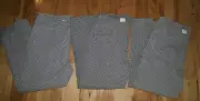 3 NWT Chef Designs Cook Baker White Black Check Pants Elastic Side Zip 44x30