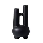 SOGA Modern Geometric Vase – Double Tube Sculpture