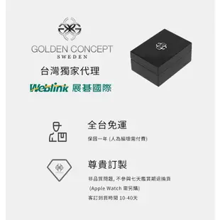 Golden Concept 錶殼 APPLE WATCH 41mm 銀色錶帶 18K金PVD鍍層錶框 RO41-SL