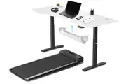 WalkingPad M2 Treadmill w/ ErgoDesk Auto White Standing Desk 1800mm