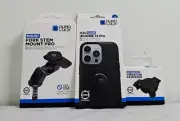 QUAD LOCK KIT iPHONE 13 PRO MAG Case, Dampener, FORK STEM Mount Pro *EXPRESS*