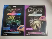 DIY Lg Rainbow Mermaid Unicorn Kids Engraving Art Craft Kit Bundle Lot