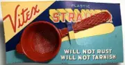 Vintage Vitex Plastic Strainer on Display Card - c-1930's "New Old Stock"