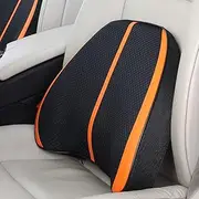 Comfortable 3D Breathable Car Headrest Neck Pillow Auto Accessories Memory Foam fit for Se-at Cushions Back Head Restraint Travel Pillow (Color : Orange-Waist) (Color : Orangewaist)