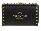 NWT VALENTINO GARAVANI Rockstud Spike Alcove Hook Clutch Strap Black Crossbody