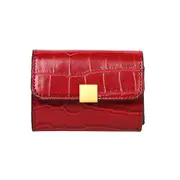 Fashion Crocodile Pattern Wallet Women Multi-slots Mini Purse PU Leather Female Short Card Holder Solid Color Clutch for Girls