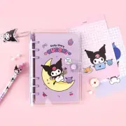 Kuromi 6 Ring Planner with Charm Planner Diary Lined Journal for Girl
