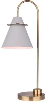 Canarm Talia Elegant Matte Grey Table Lamp - Sleek Design with On-Off Cord Sw...