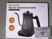 DINERO Electric Gooseneck 0.8L Tea Kettle & LED Screen-Stainless Steel-1200W-NEW