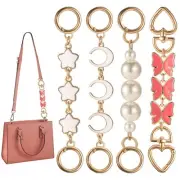 4PC Bag Extender Chain Women Replacement Purse Strap Accessory Metal Chains P...